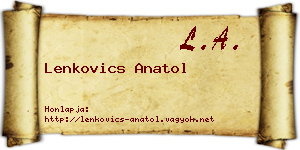 Lenkovics Anatol névjegykártya